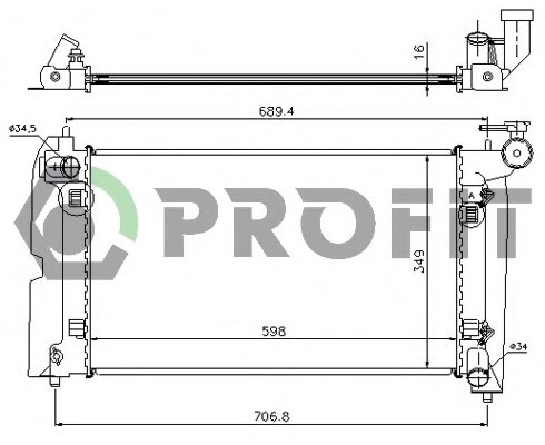 PROFIT PR 1835A4 Radiator, engine cooling